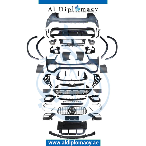 Front Rear X167 GLS 63 BODYKIT 2020 Complete. Bumper, Bumper, AND EXHAUST for Mercedes-Benz GLS Class X167 (2019) models, Part Number T-X167-GLS63 BODYKIT-2020-CO